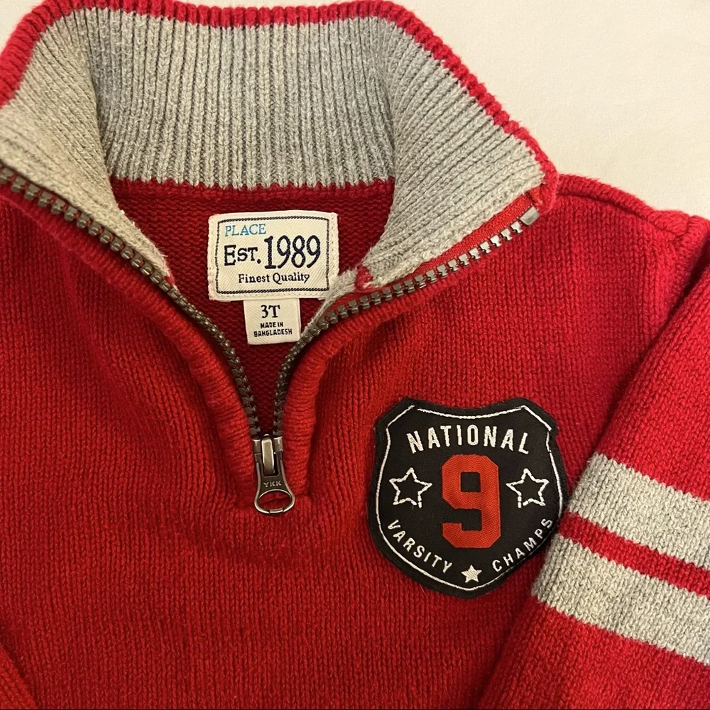 The Children’s Place 1/4 zip pullover sweater, 3T